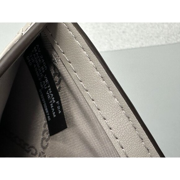 Michael Kors Empire Silver Crocodile Embossed Leather Passport Wallet **READ** - Picture 9 of 16